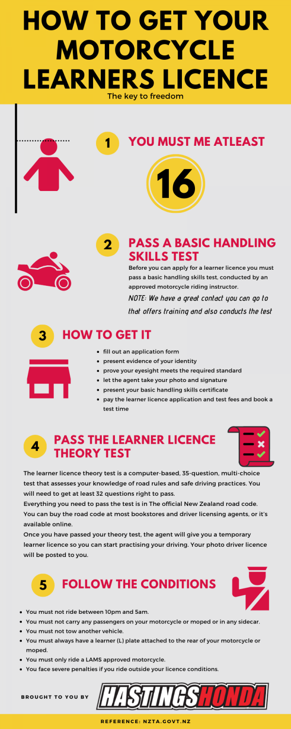 how to get your motorcycle learners licence